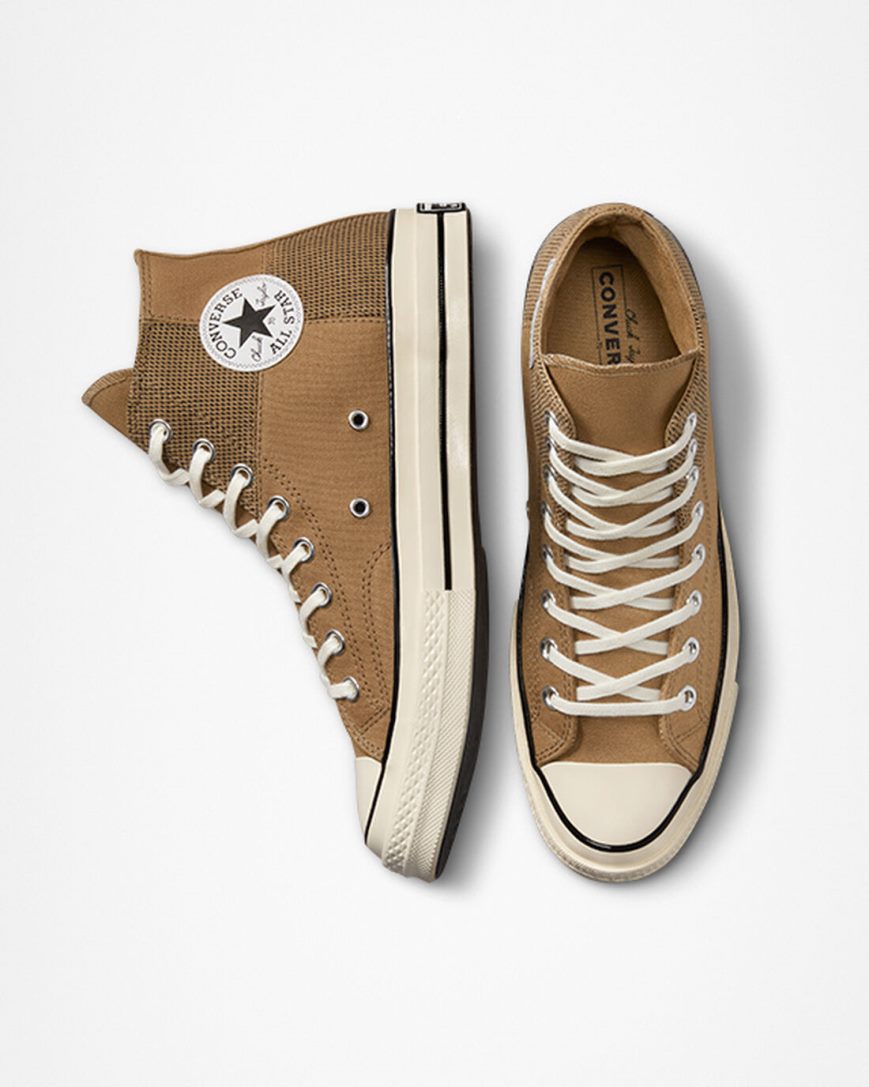 Tenisky Vysoke Converse Chuck 70 Patchwork Panske Hnede Čierne | SK EUD11W7